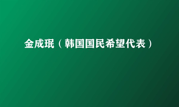 金成珉(韩国国民希望代表)