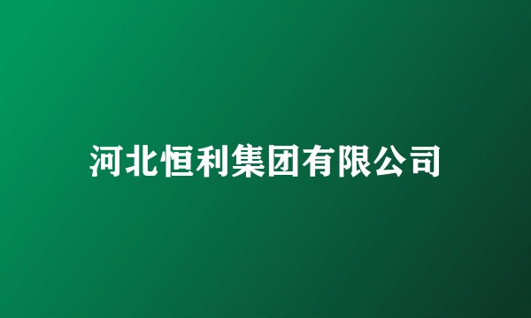 河北恒利集团有限公司