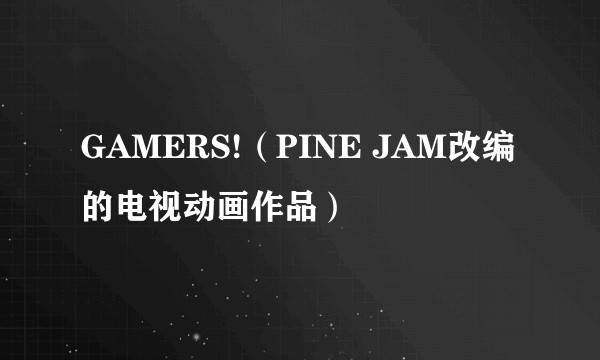 GAMERS!（PINE JAM改编的电视动画作品）