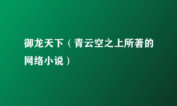 御龙天下（青云空之上所著的网络小说）