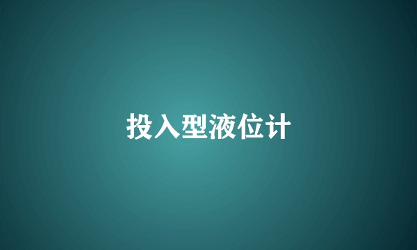 投入型液位计