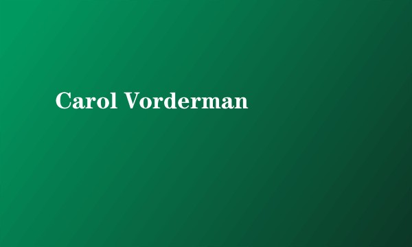 Carol Vorderman
