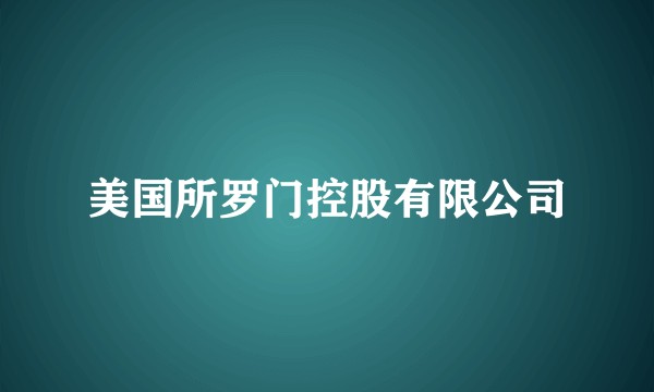 美国所罗门控股有限公司