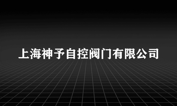 上海神予自控阀门有限公司
