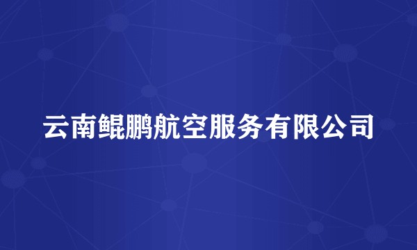 云南鲲鹏航空服务有限公司