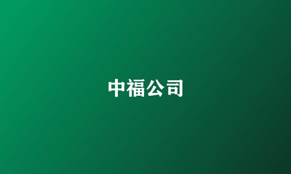 中福公司
