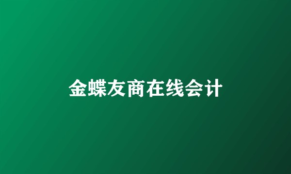 金蝶友商在线会计