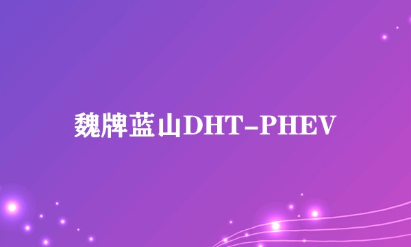 魏牌蓝山DHT-PHEV