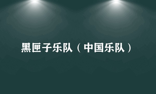 黑匣子乐队（中国乐队）
