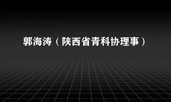 郭海涛（陕西省青科协理事）