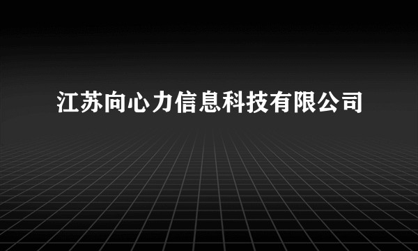 江苏向心力信息科技有限公司