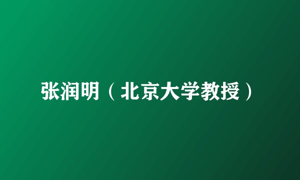 张润明（北京大学教授）