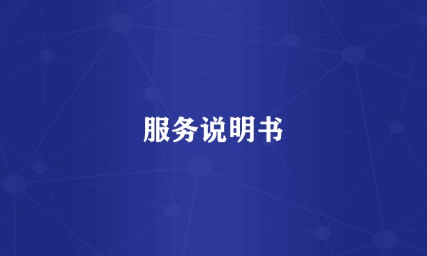 服务说明书