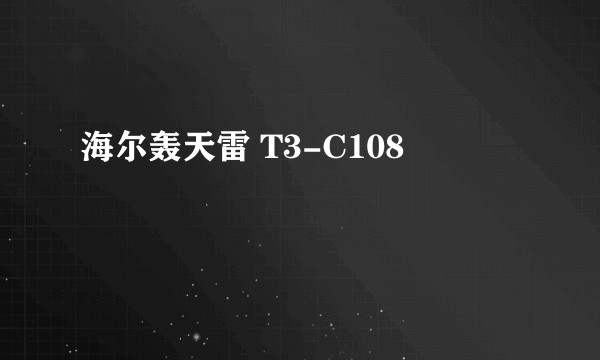 海尔轰天雷 T3-C108