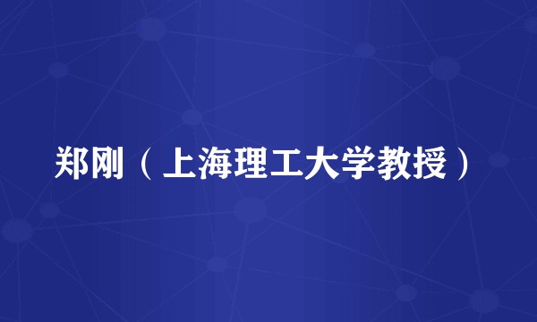 郑刚（上海理工大学教授）