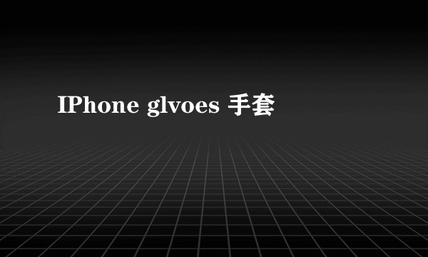 IPhone glvoes 手套