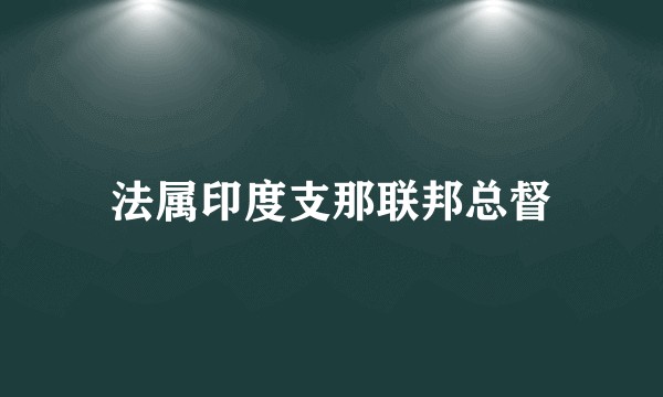 法属印度支那联邦总督