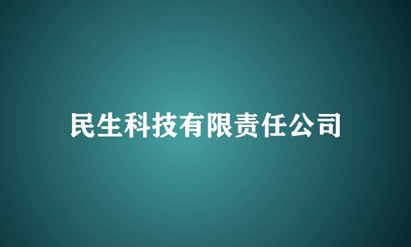 民生科技有限责任公司