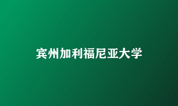 宾州加利福尼亚大学
