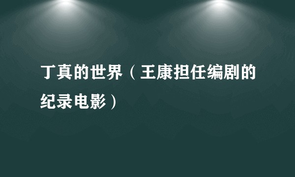 丁真的世界（王康担任编剧的纪录电影）