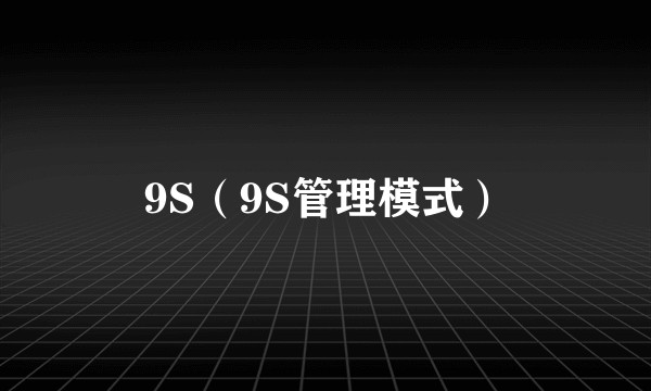 9S（9S管理模式）