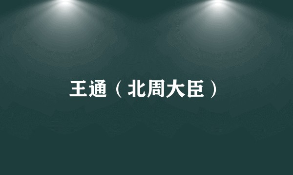 王通（北周大臣）