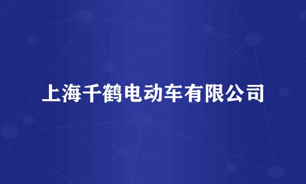 上海千鹤电动车有限公司