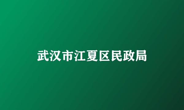 武汉市江夏区民政局