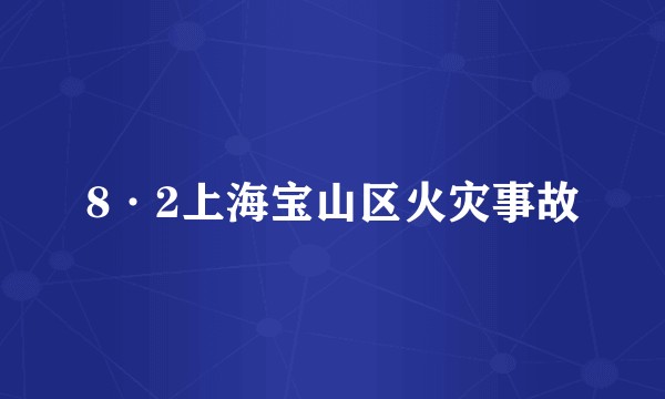 8·2上海宝山区火灾事故