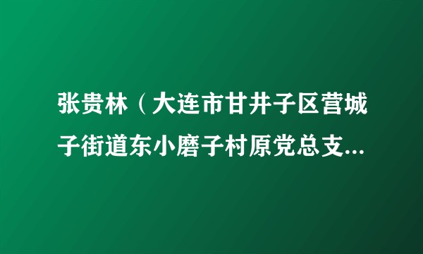 张贵林（大连市甘井子区营城子街道东小磨子村原党总支书记、村委会主任）