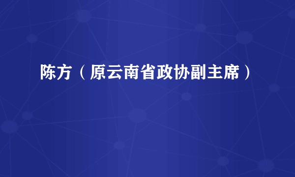 陈方（原云南省政协副主席）
