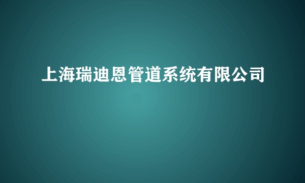 上海瑞迪恩管道系统有限公司