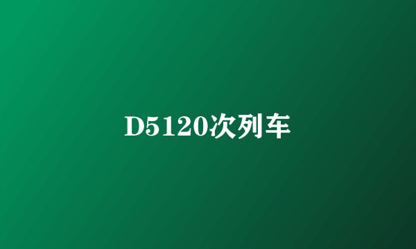 D5120次列车