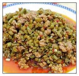 酸豇豆炒肉沫