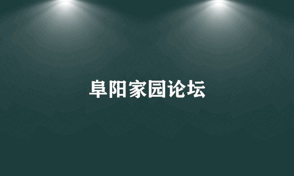 阜阳家园论坛