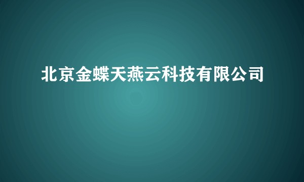 北京金蝶天燕云科技有限公司