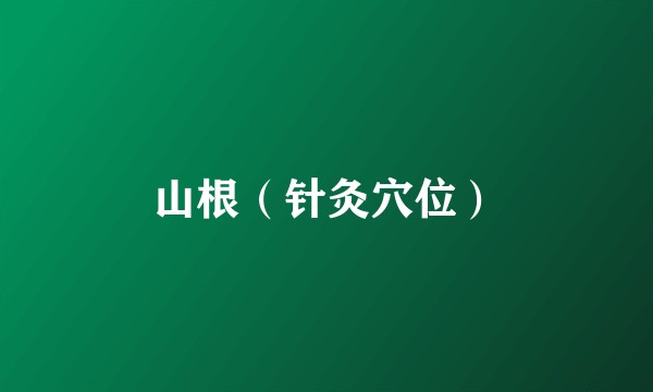 山根（针灸穴位）