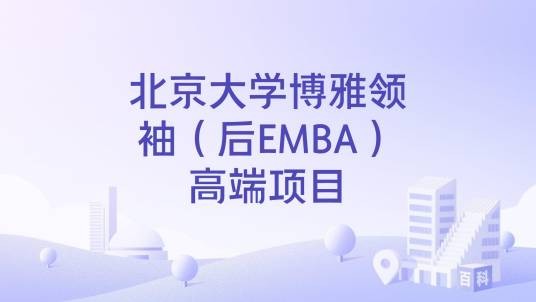 北京大学博雅领袖(后EMBA)高端项目