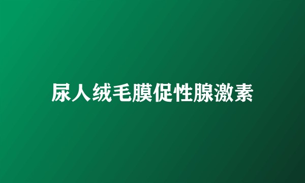 尿人绒毛膜促性腺激素