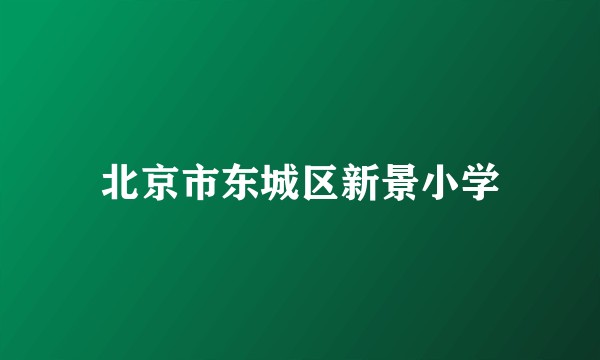 北京市东城区新景小学