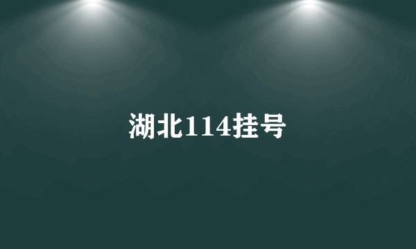 湖北114挂号