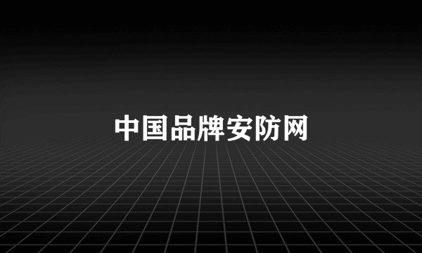 中国品牌安防网