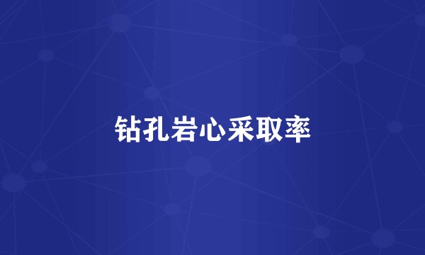 钻孔岩心采取率