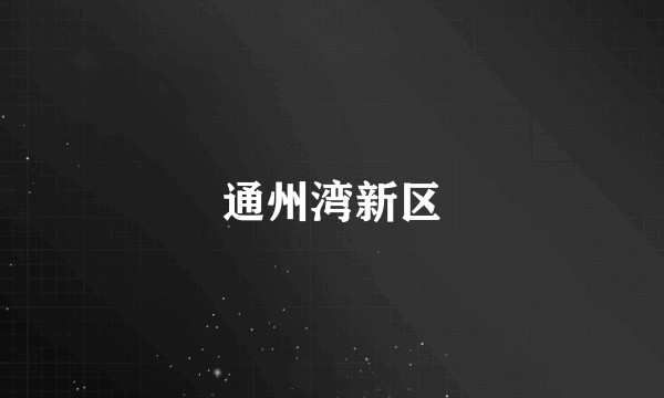 通州湾新区