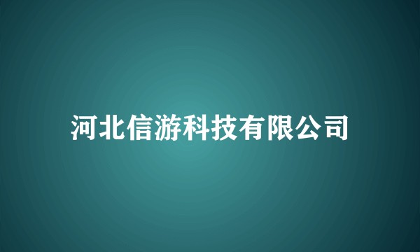 河北信游科技有限公司