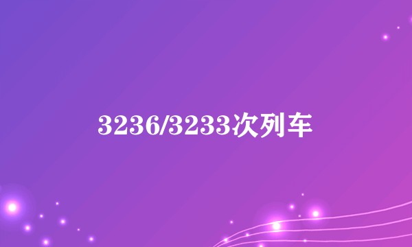 3236/3233次列车