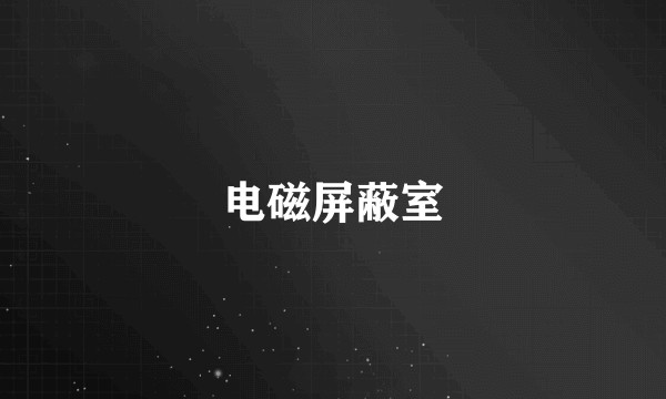 电磁屏蔽室