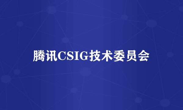 腾讯CSIG技术委员会