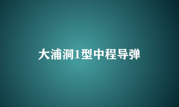 大浦洞1型中程导弹