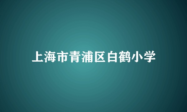 上海市青浦区白鹤小学
